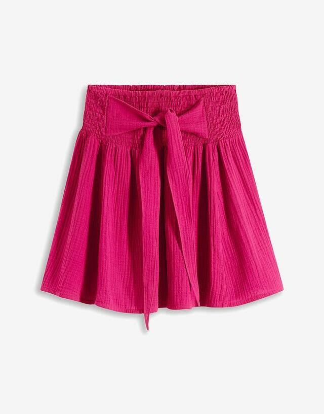 SPÓDNICA MINI ROZKLOSZOWANA BAWEŁNIANA REGULAR
