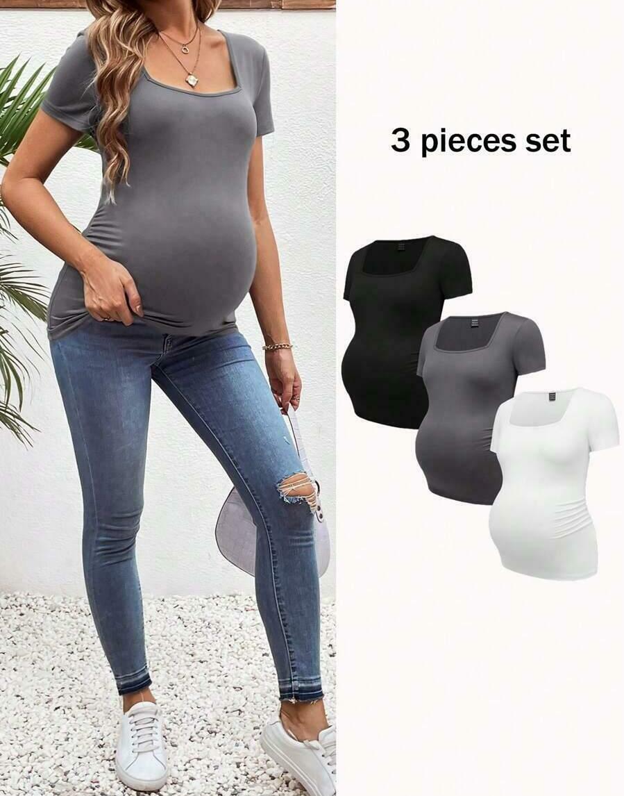 CIĄŻOWA BLUZKA 3-PACK