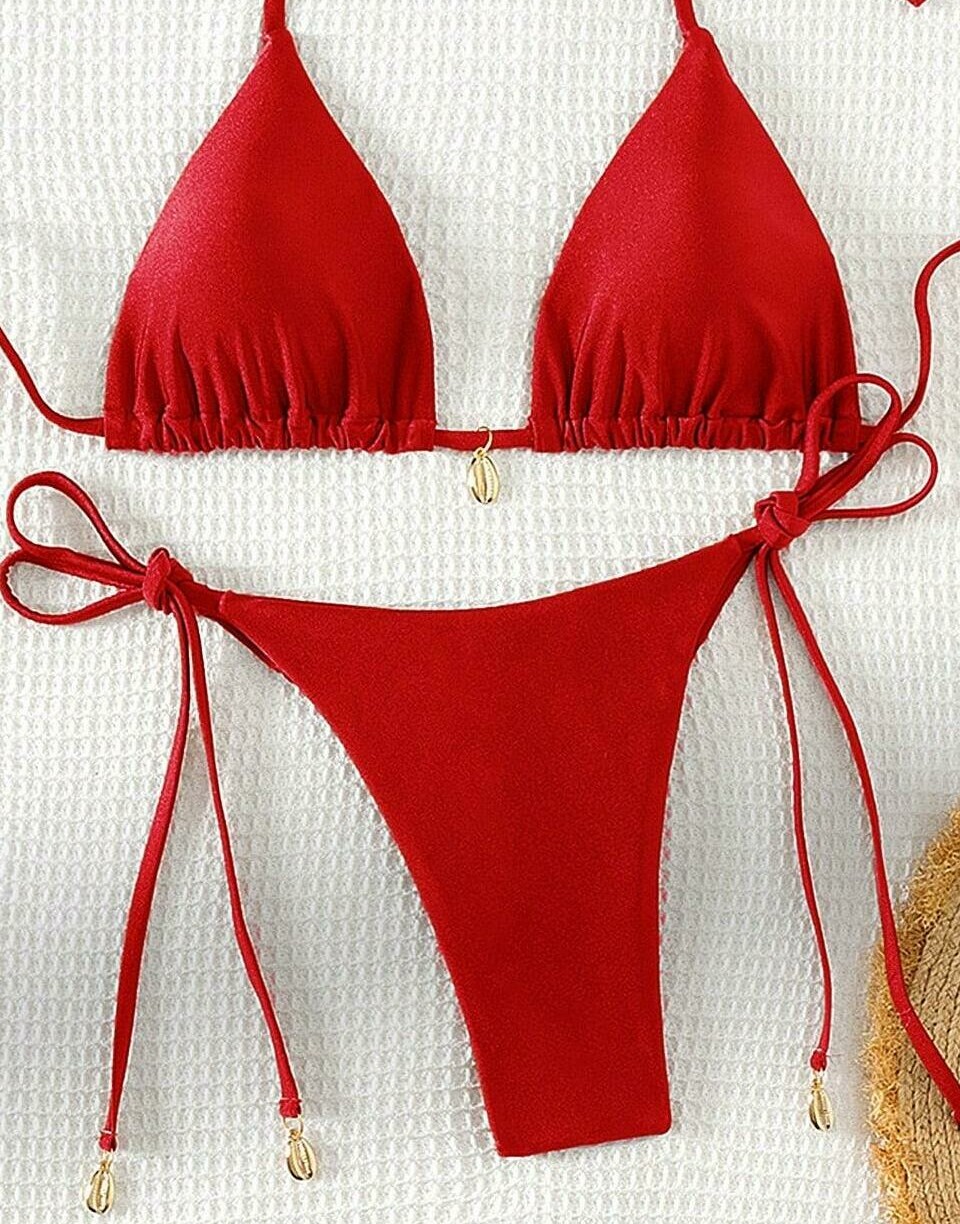 CZERWONY DÓŁ OD BIKINI 