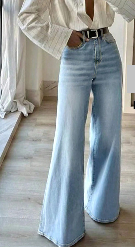 NIEBIESKIE SPODNIE JEANS