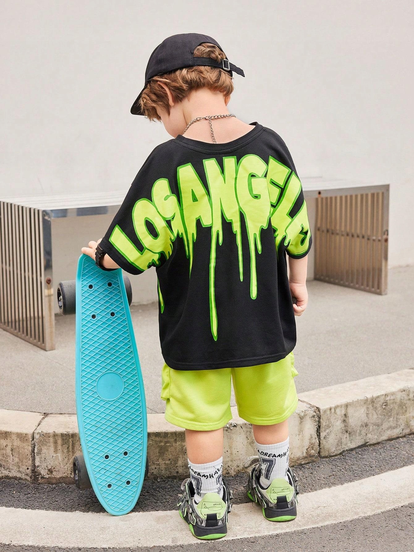 czarny t-shirt print