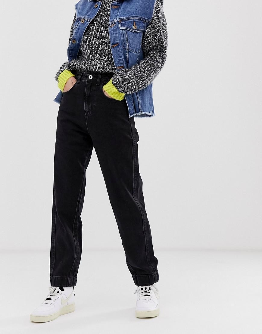 CZARNE SPODNIE JEANS