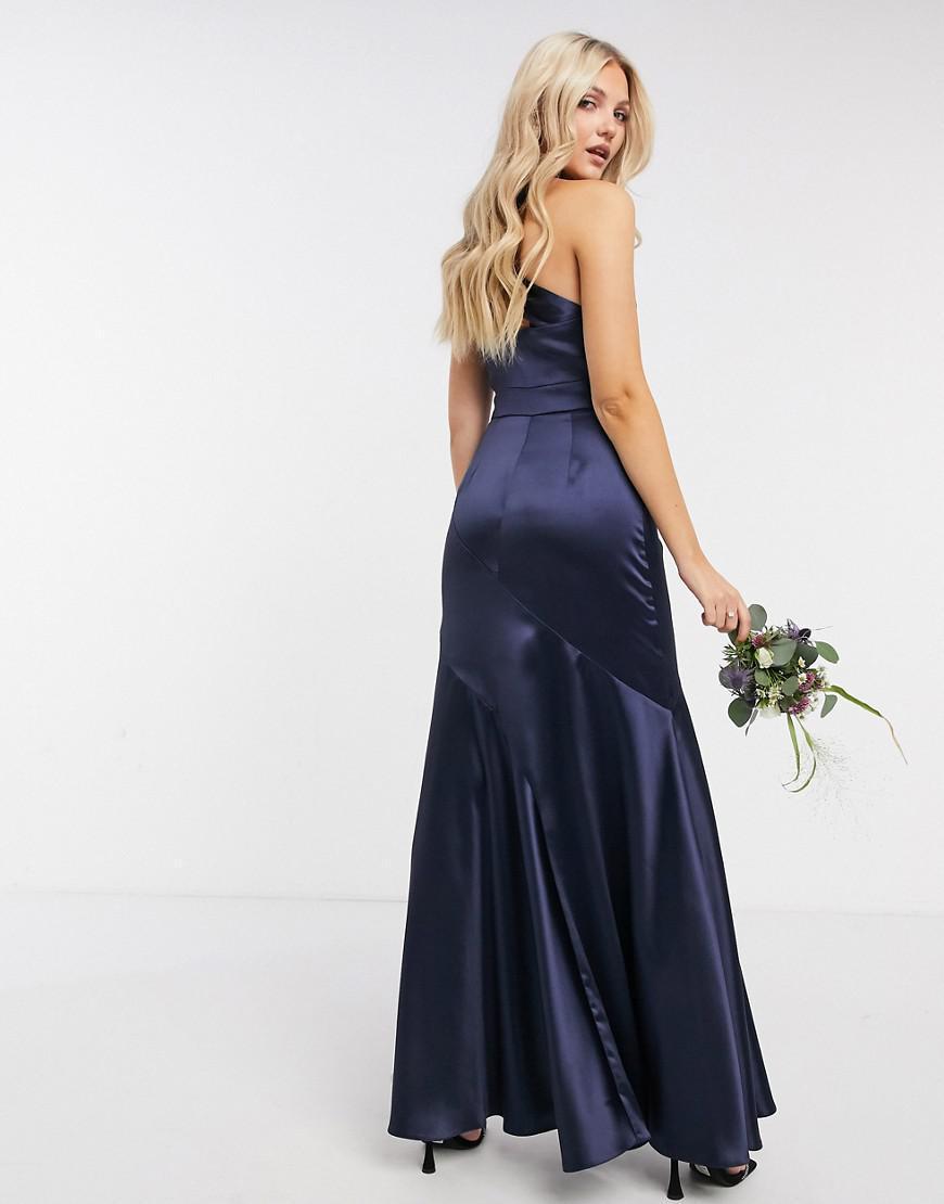GRANATOWA SUKIENKA MAXI