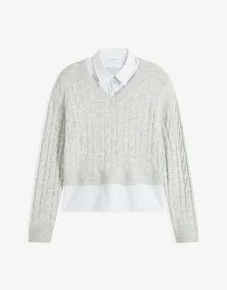 SWETER DAMSKI Z KOŁNIERZYKIEM