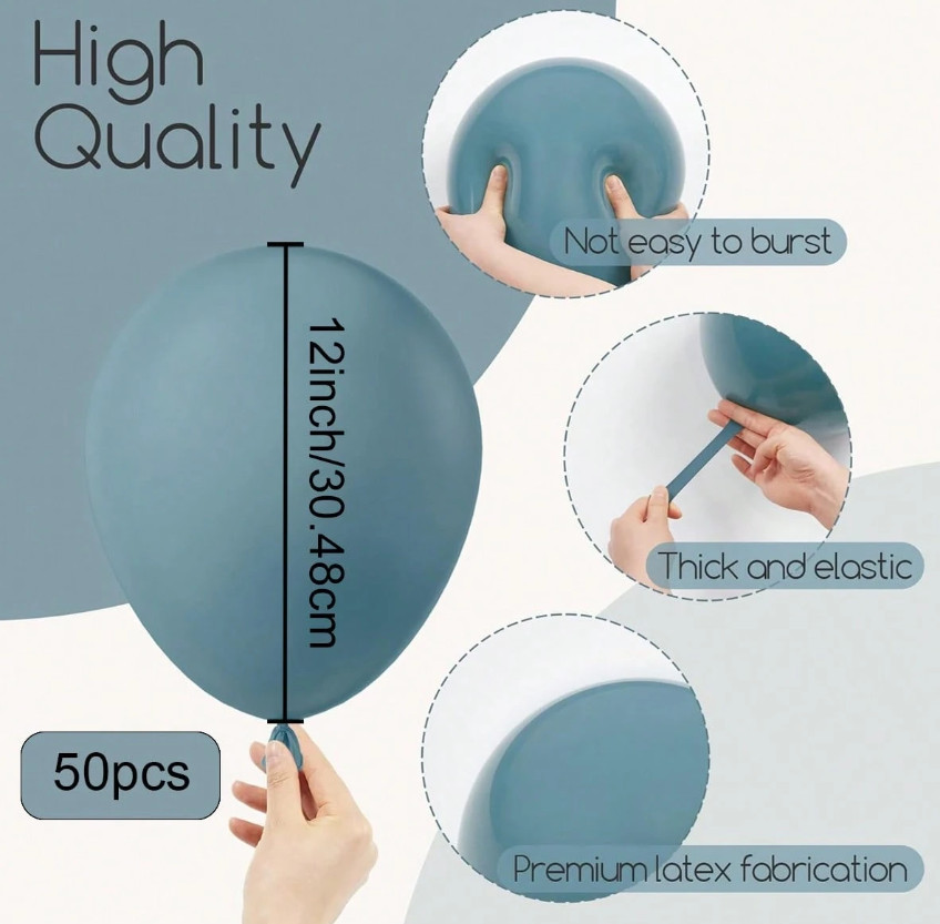 granatowe balony 50szt
