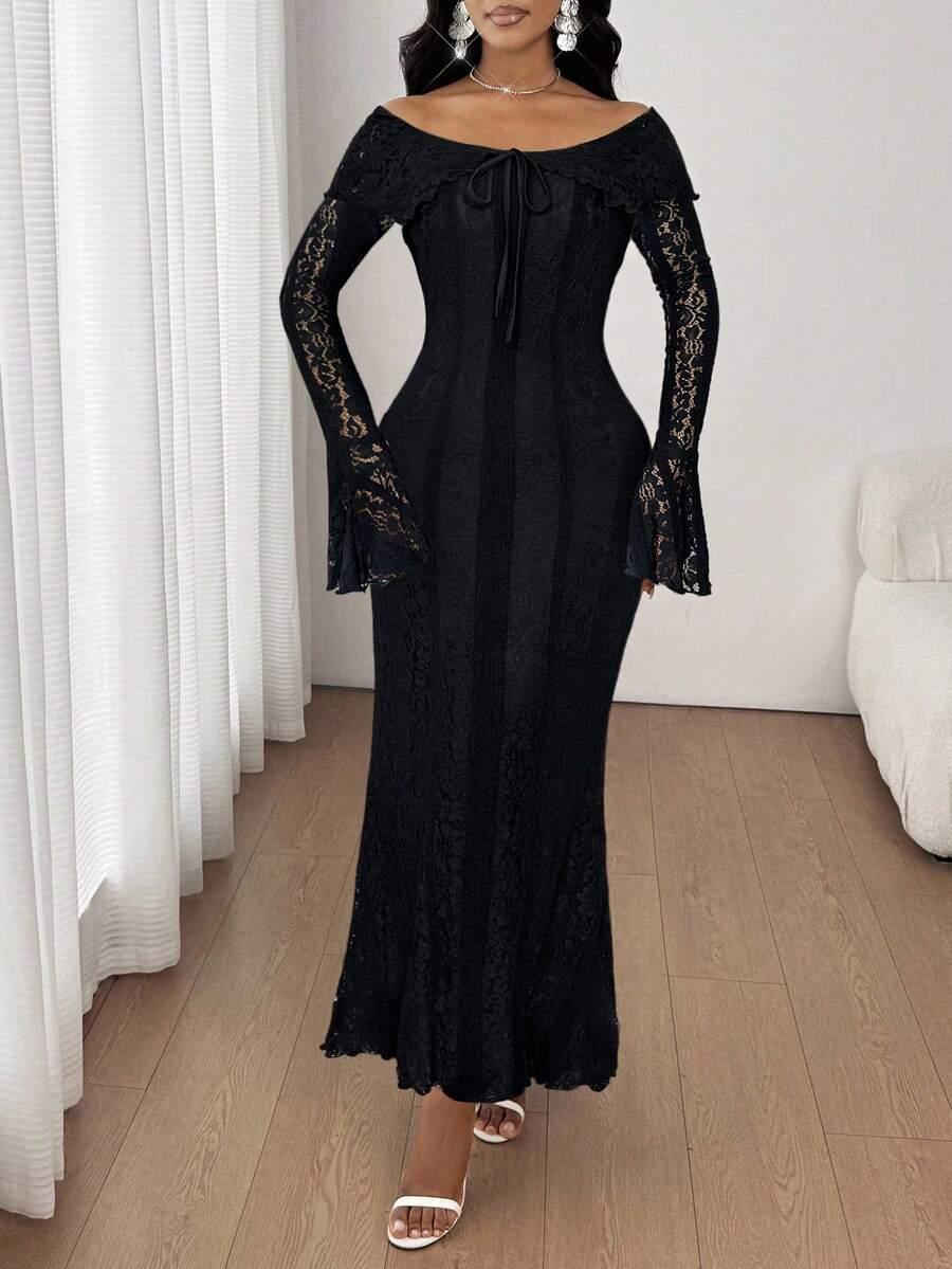 czarna sukienka maxi