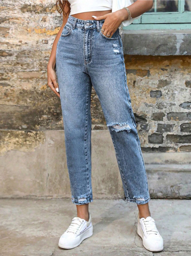 NIEBIESKIE SPODNIE JEANS