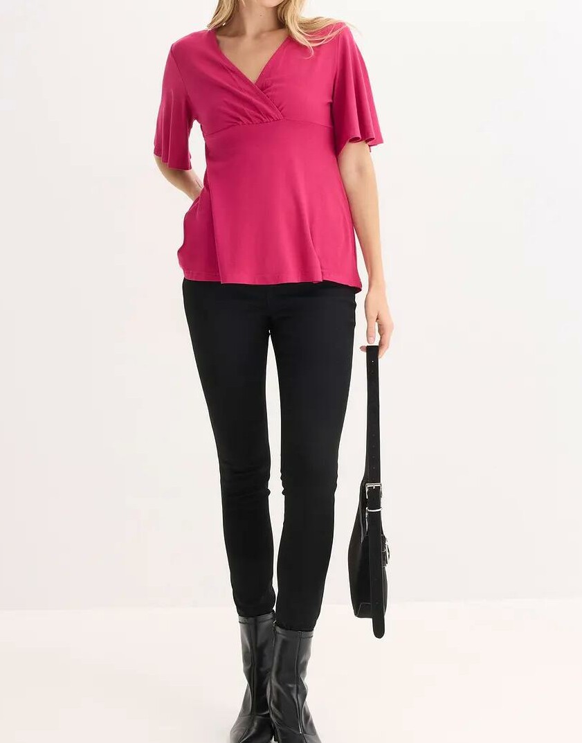 BLUZKA DAMSKA PLUS SIZE LUŹNA WISKOZOWA 