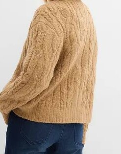 SWETER DAMSKI PLUS SIZE OKRĄGŁY DEKOLT DOPASOWANY FASON DŁUGI