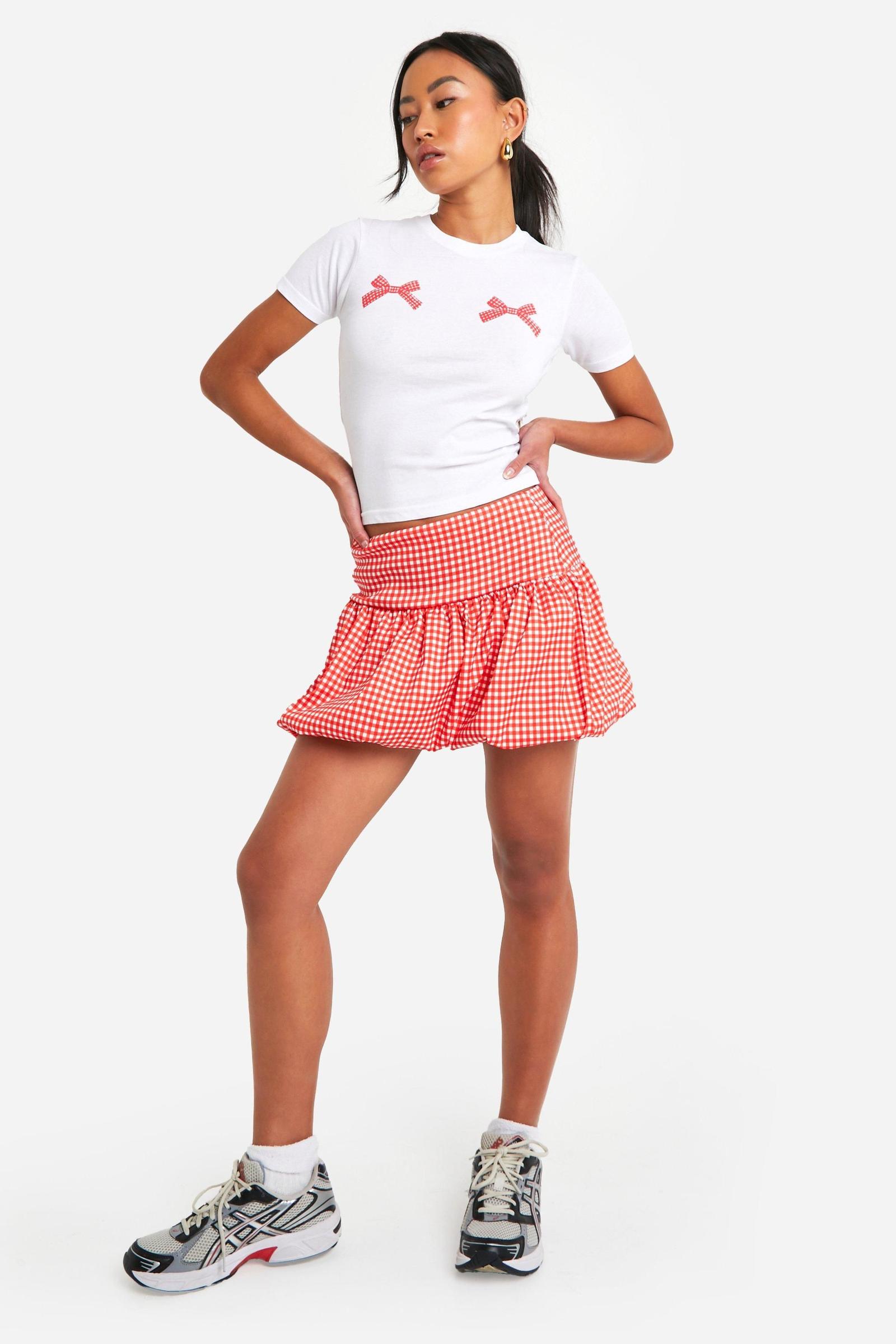 SPÓDNICA MINI W KRATKĘ 