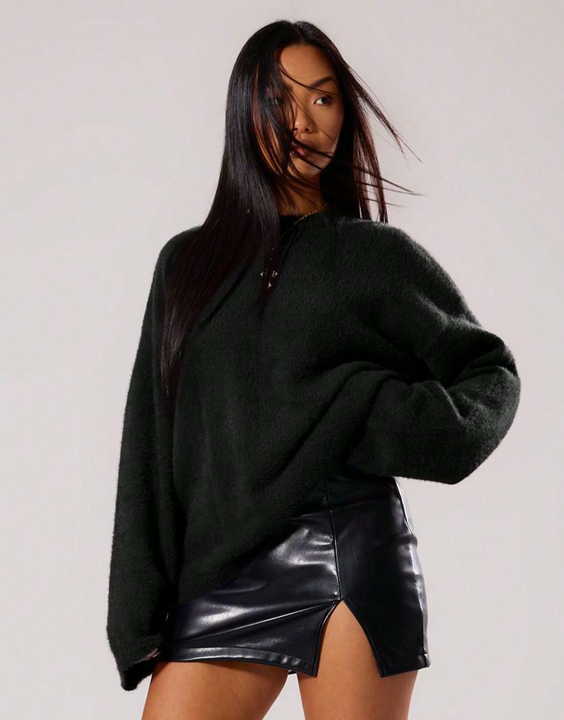 CZARNY SWETER OVERSIZE