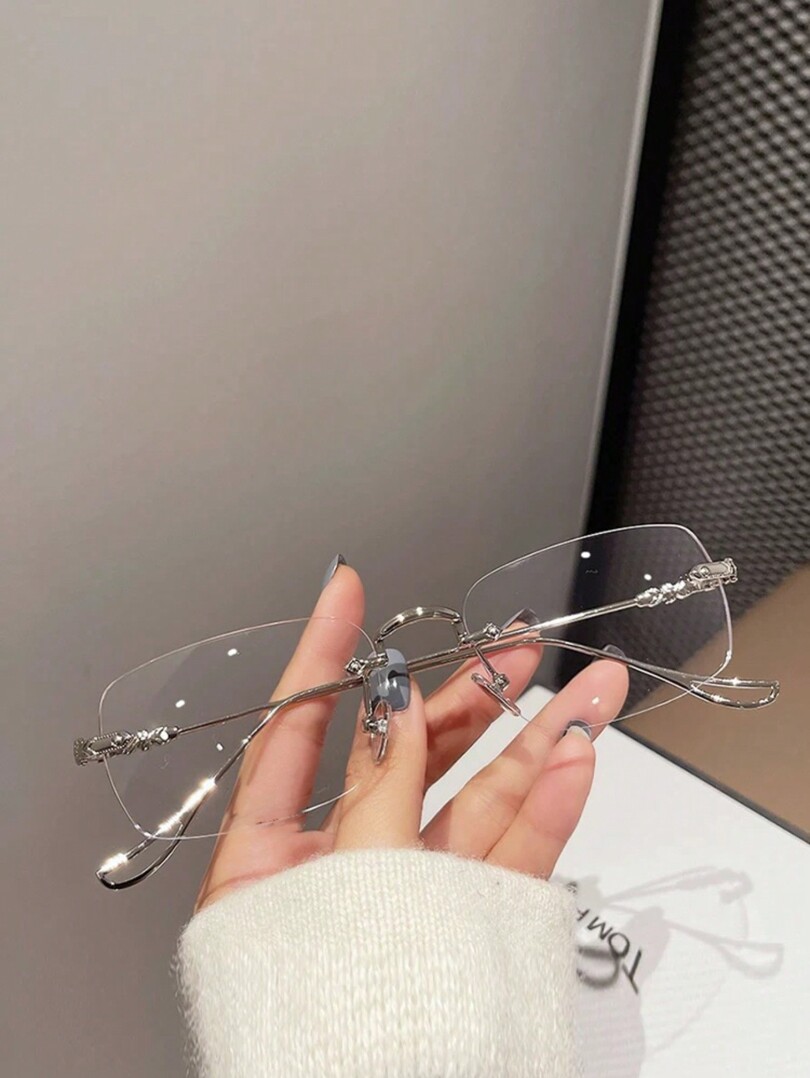 srebrne OKULARY zerówki