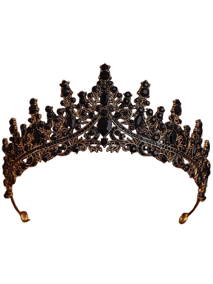 czarna ozdoba do włosów tiara