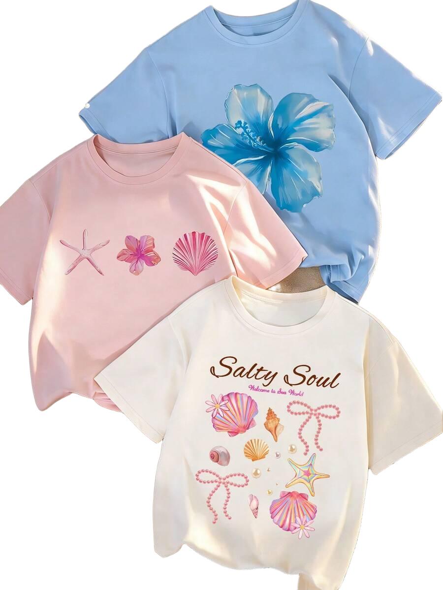 t-shirt nadruk 3-pack
