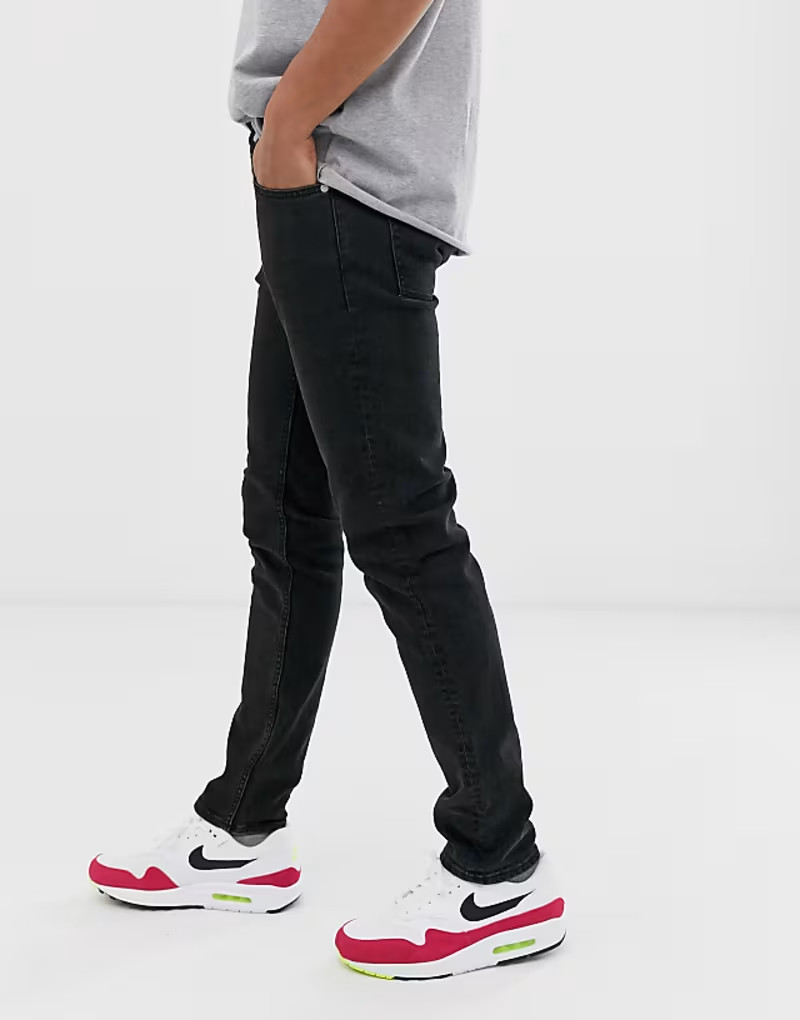 CZARNE SPODNIE SLIM JEANS