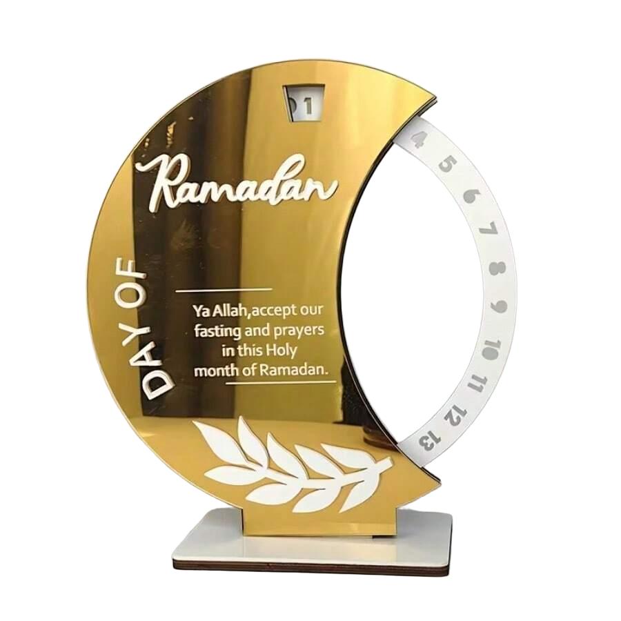 obrotowy drewniany kalendarz Ramadan