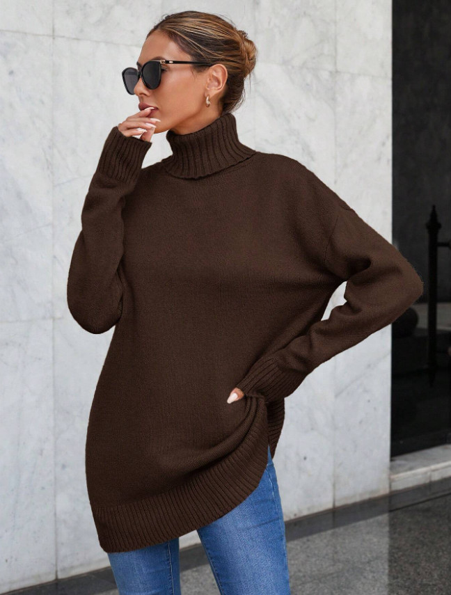 BRĄZOWY SWETER GOLF