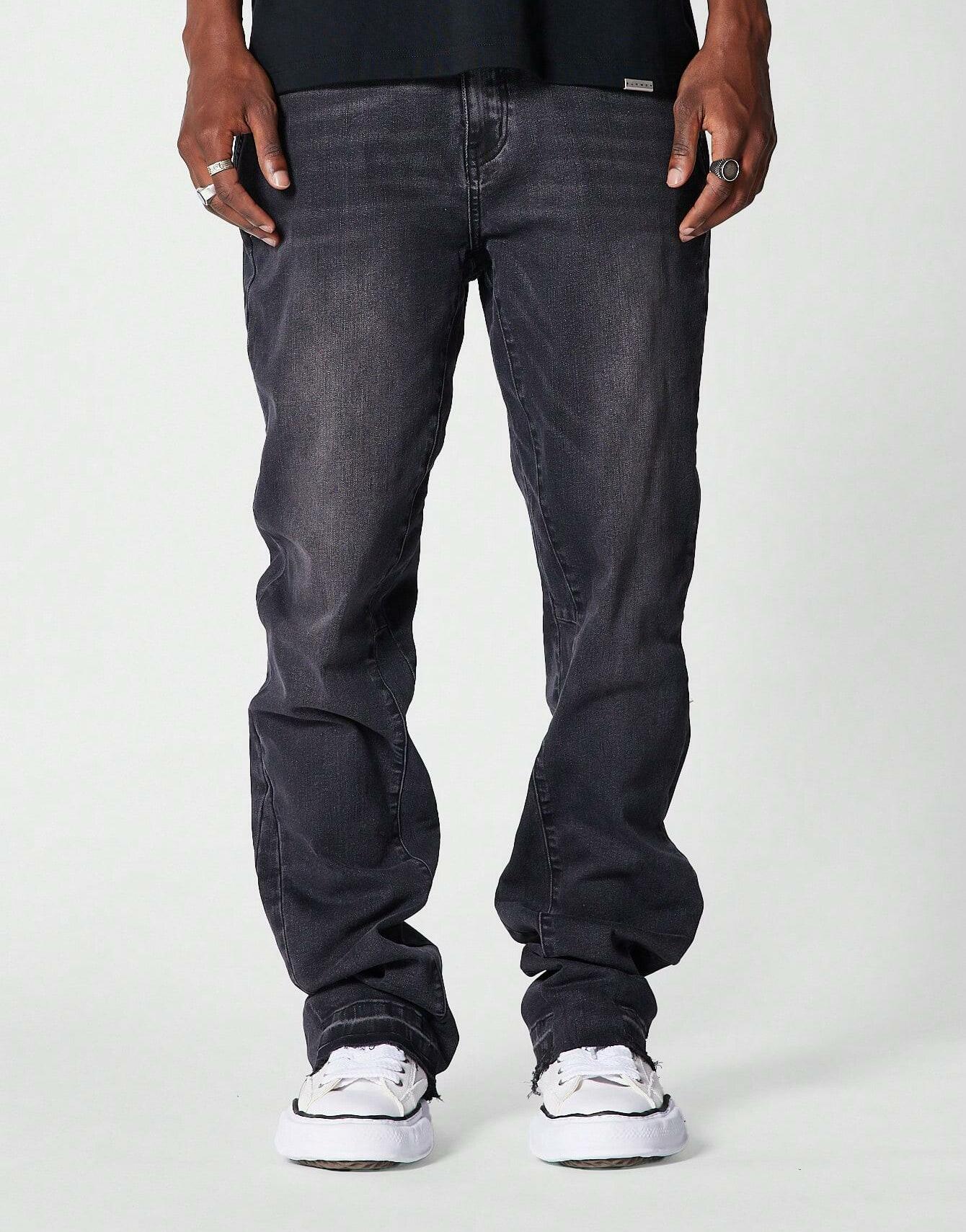 SZARE SPODNIE JEANS