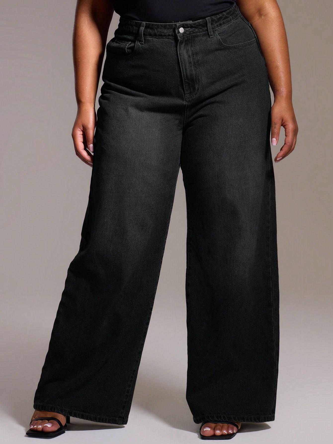 CZARNE SPODNIE JEANS 