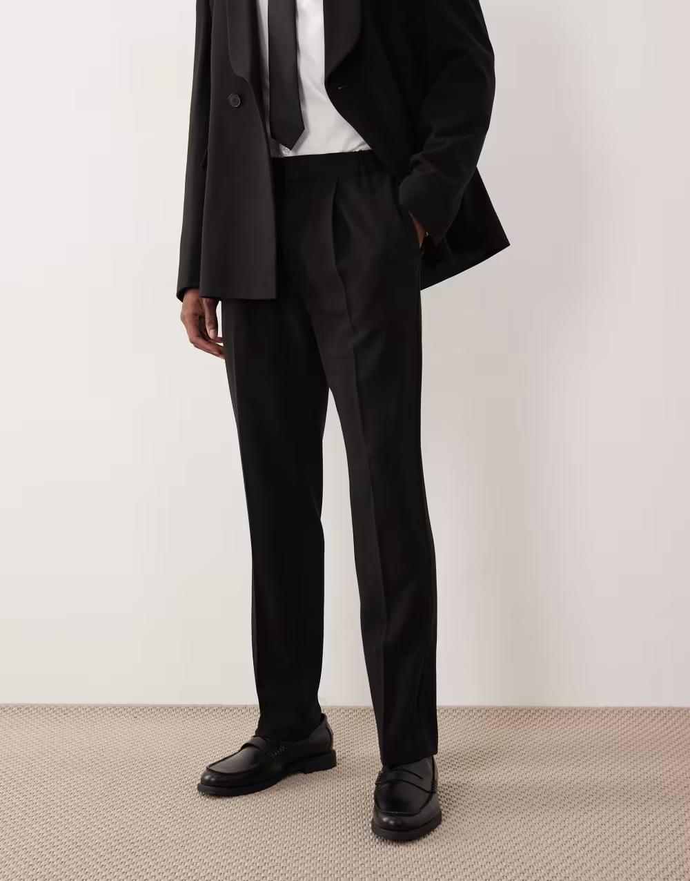 CZARNE ELEGANCKIE SPODNIE