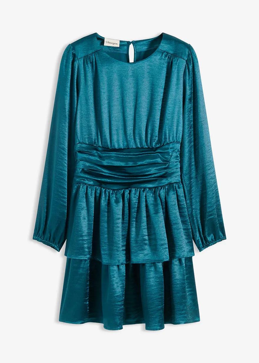 SUKIENKA PLUS SIZE Z OKRĄGŁYM DEKOLTEM I DŁUGIM RĘKAWEM