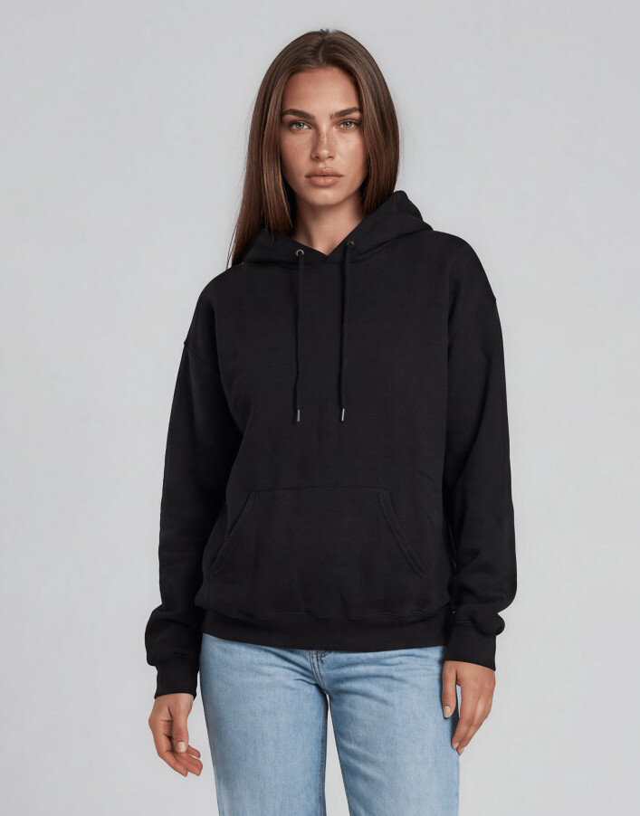 czarna bluza oversize z kapturem