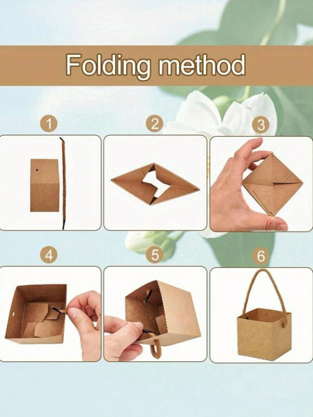 PAPIEROWA TOREBKA NA KWIATY