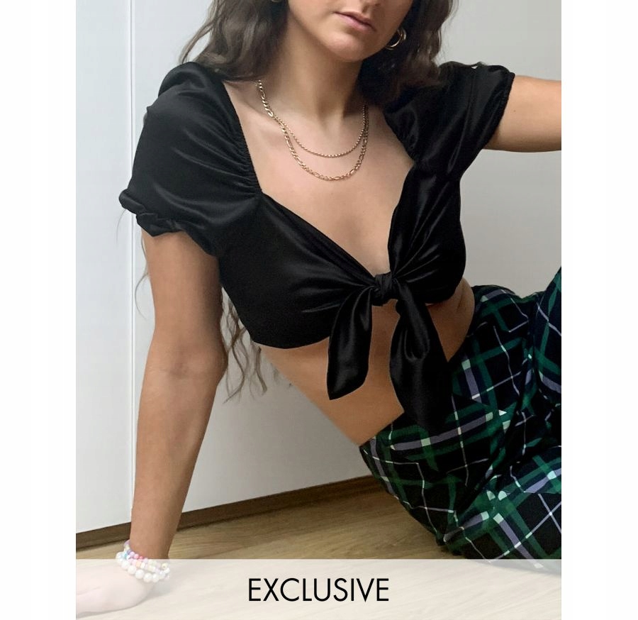CZARNY TOP WIĄZANIE