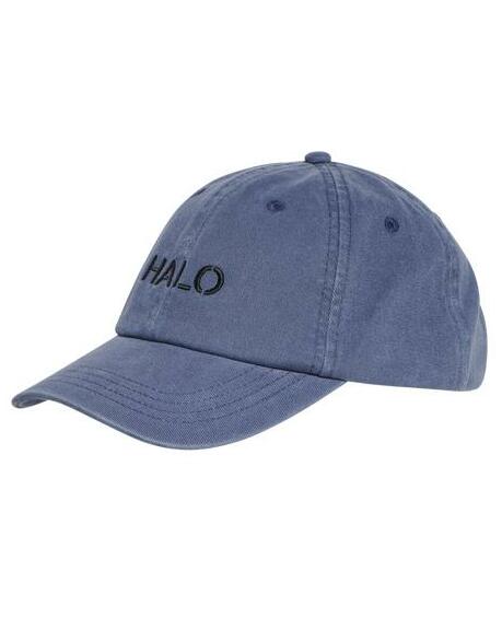 niebieska czapka z daszkiem logo haft