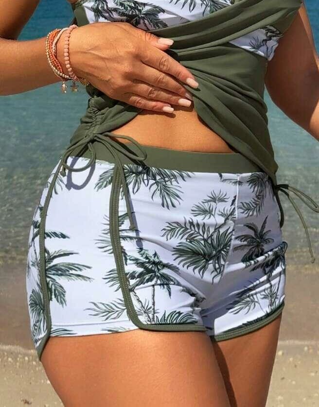 DÓŁ OD BIKINI tropical PRINT szorty