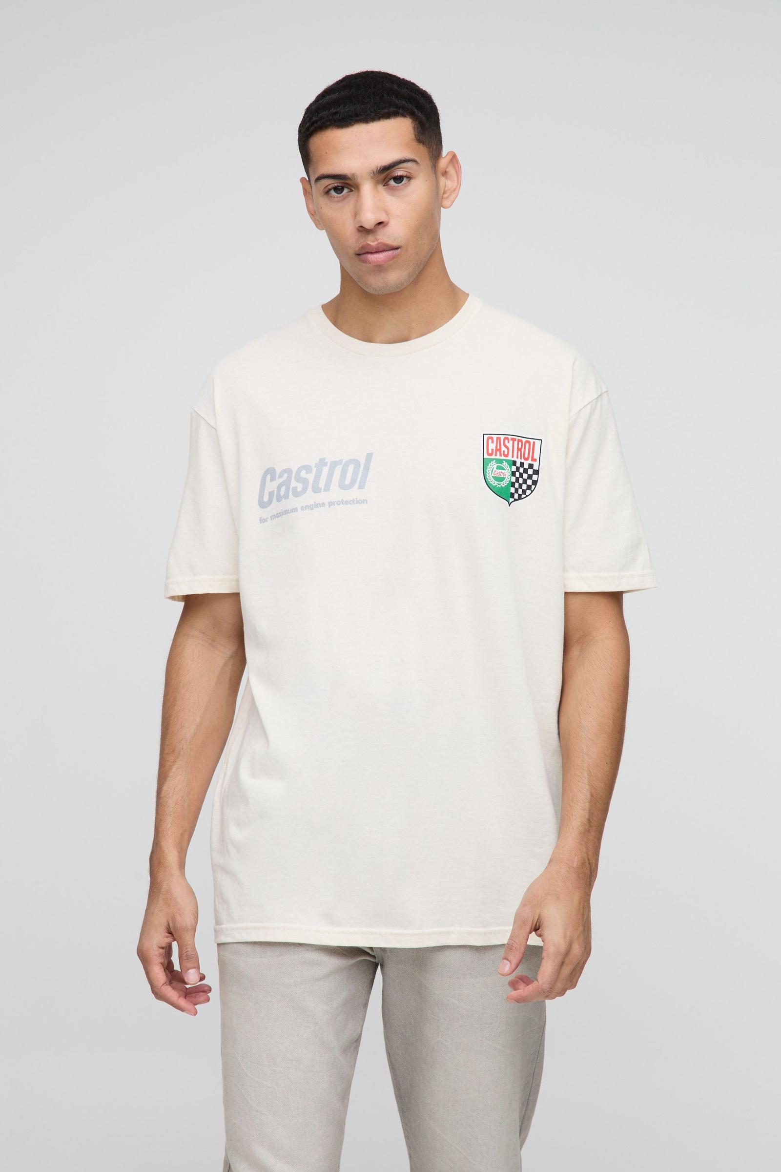 beżowy t-shirt print
