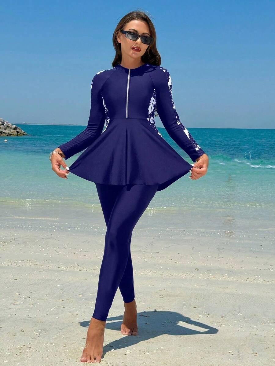 DWUCZĘŚCIOWY STRÓJ KĄPIELOWY BLUZA SPODNIE