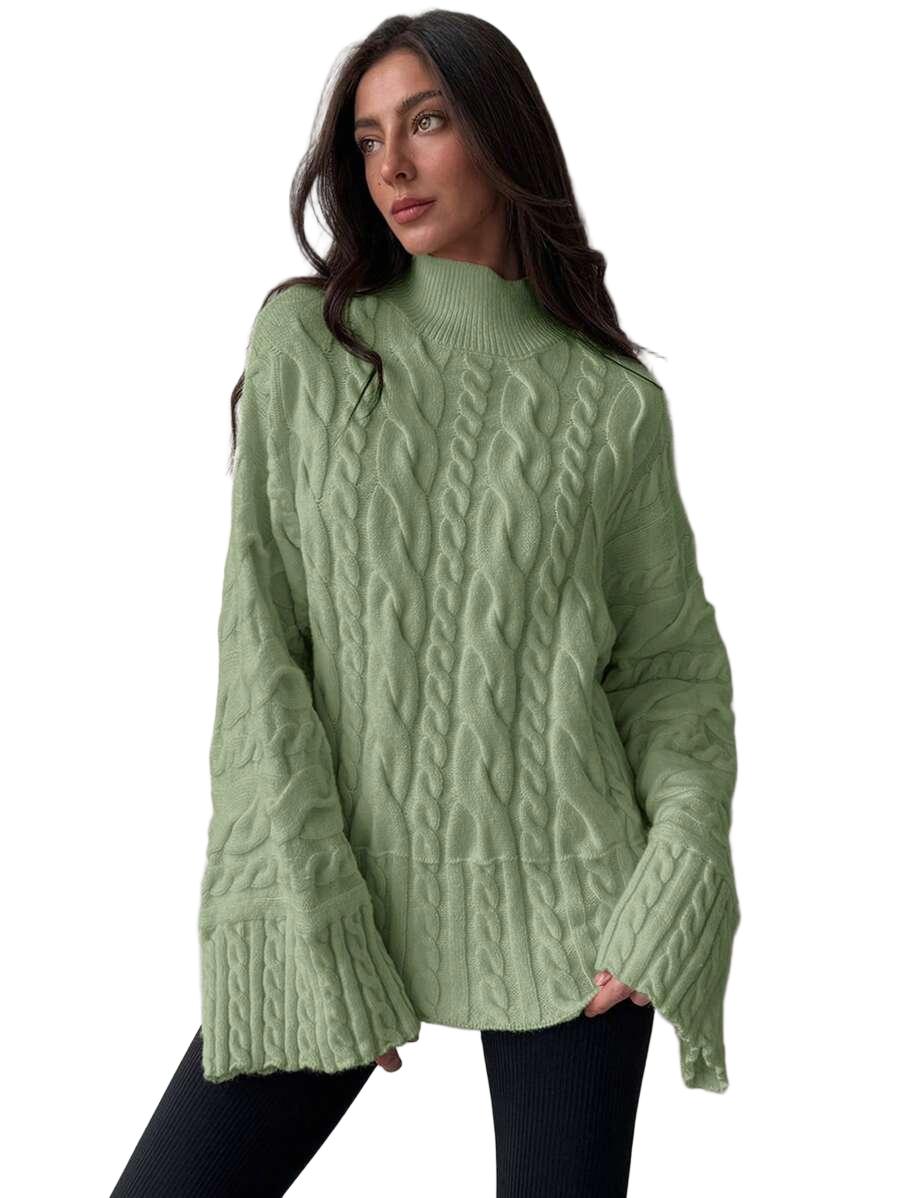  SWETER Z SZEROKIM RĘKAWEM