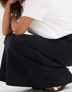 SPÓDNICA BAWEŁNIANA ROZKLOSZOWANA MIDI PLUS SIZE