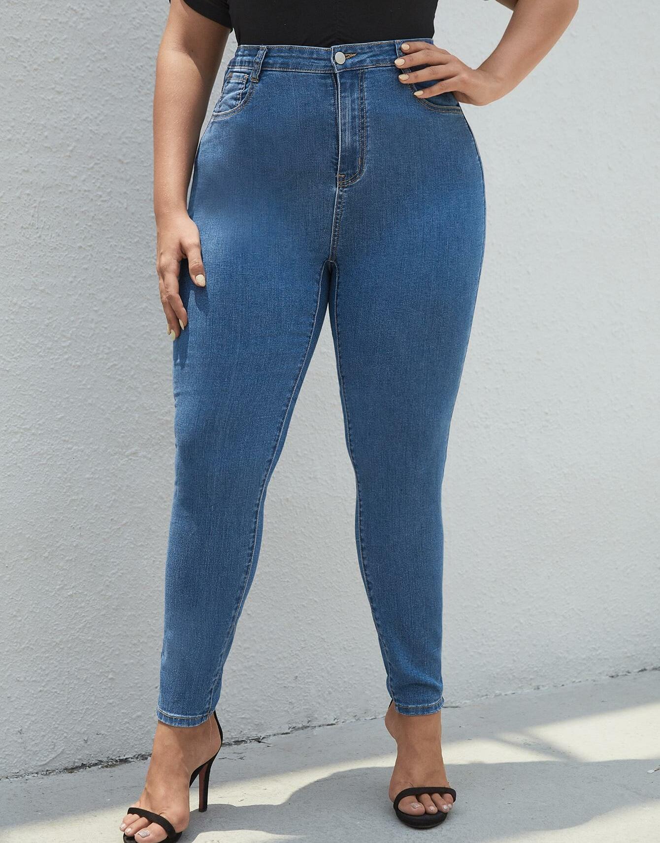 NIEBIESKIE SPODNIE JEANS RURKI