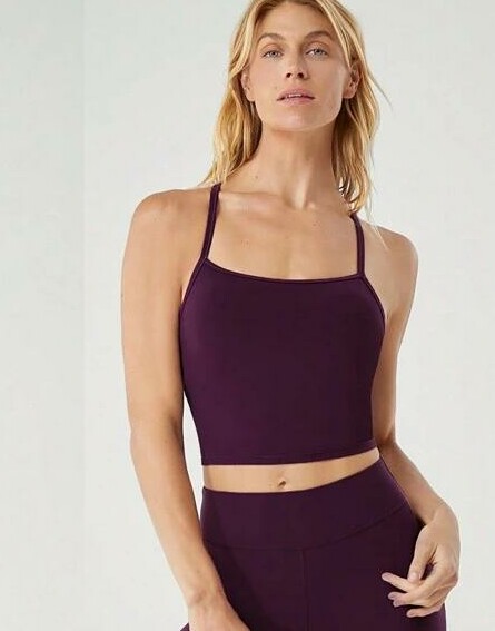 fioletowy sportowy top