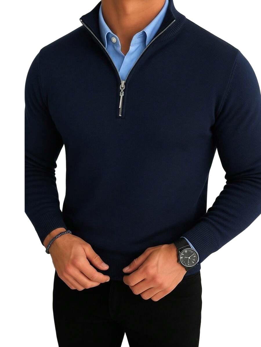 GRANATOWY SWETER STÓJKA