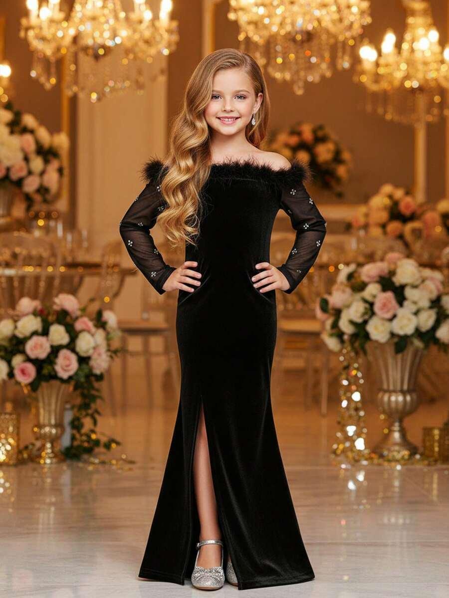 czarna maxi sukienka