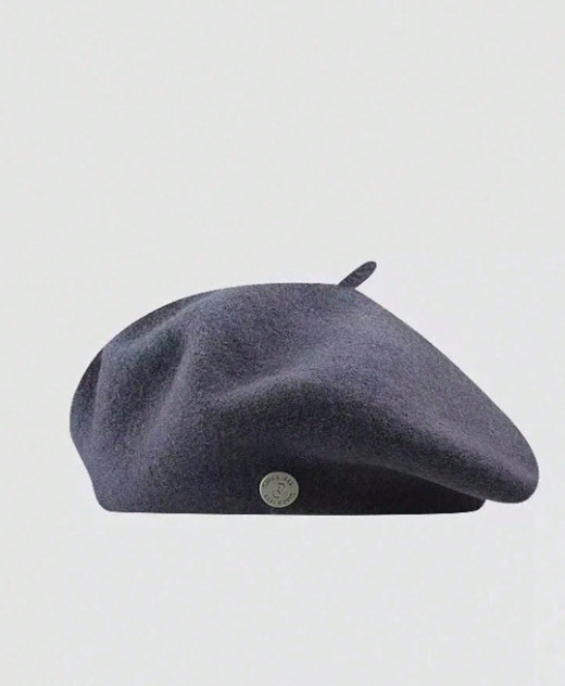 szary BERET NA GŁOWĘ