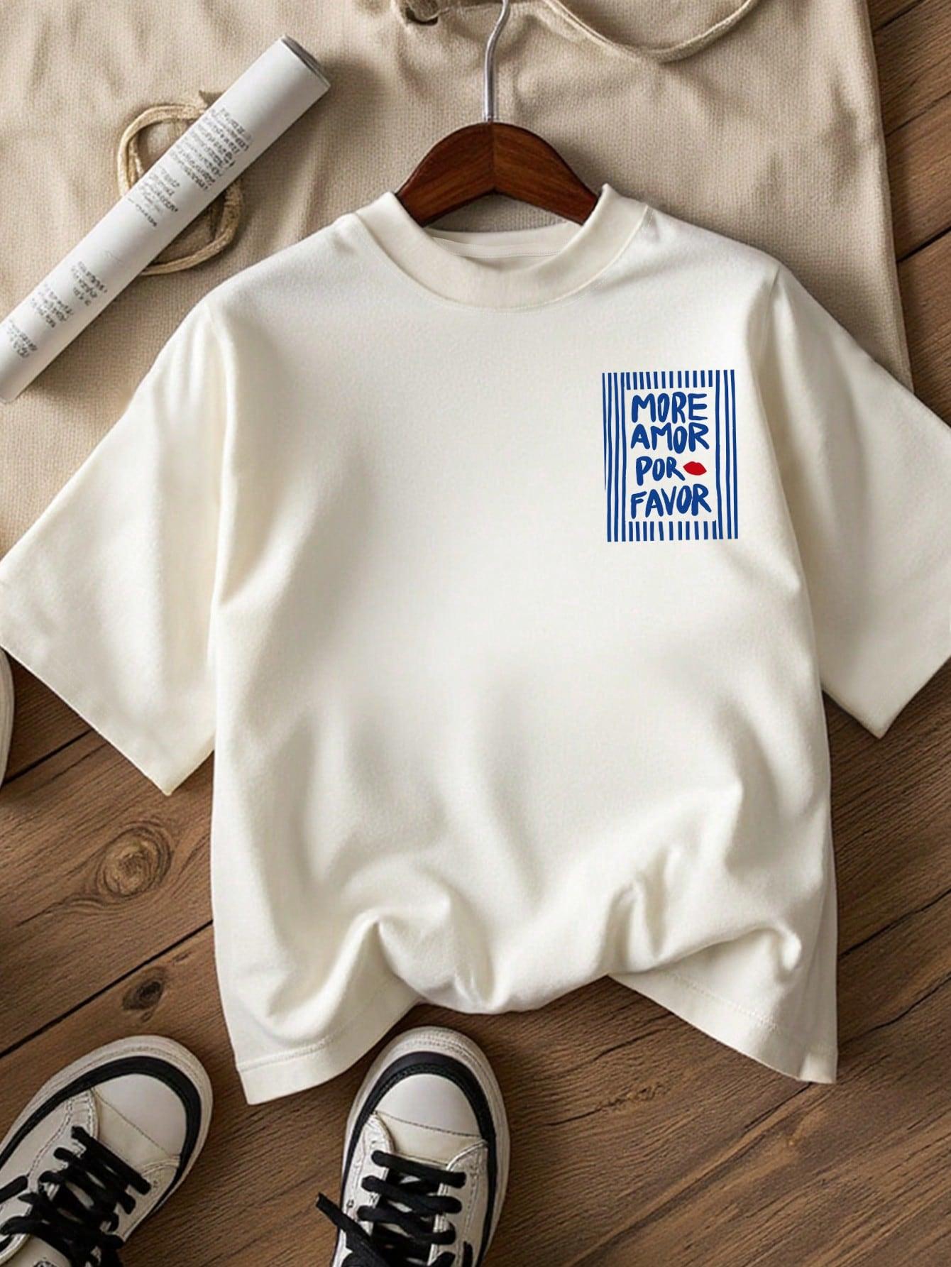 BIAŁY T-SHIRT PRINT