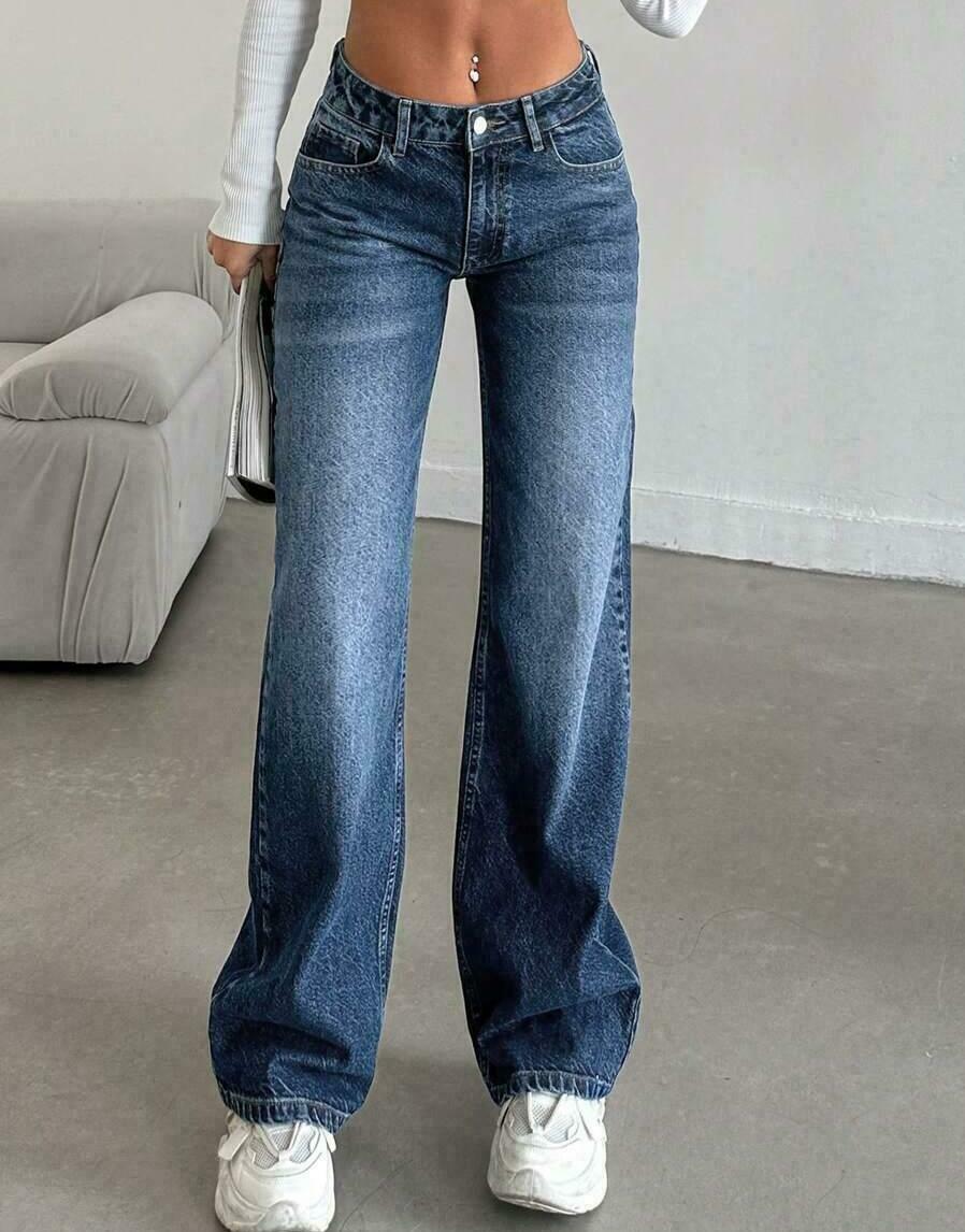 SPODNIE JEANS SZEROKIE NOGAWKI