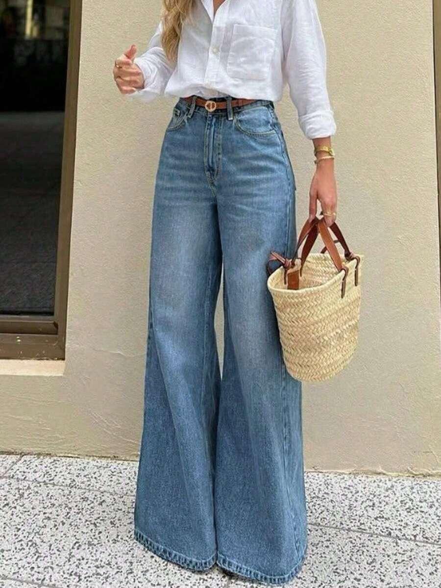 NIEBIESKIE SPODNIE JEANS