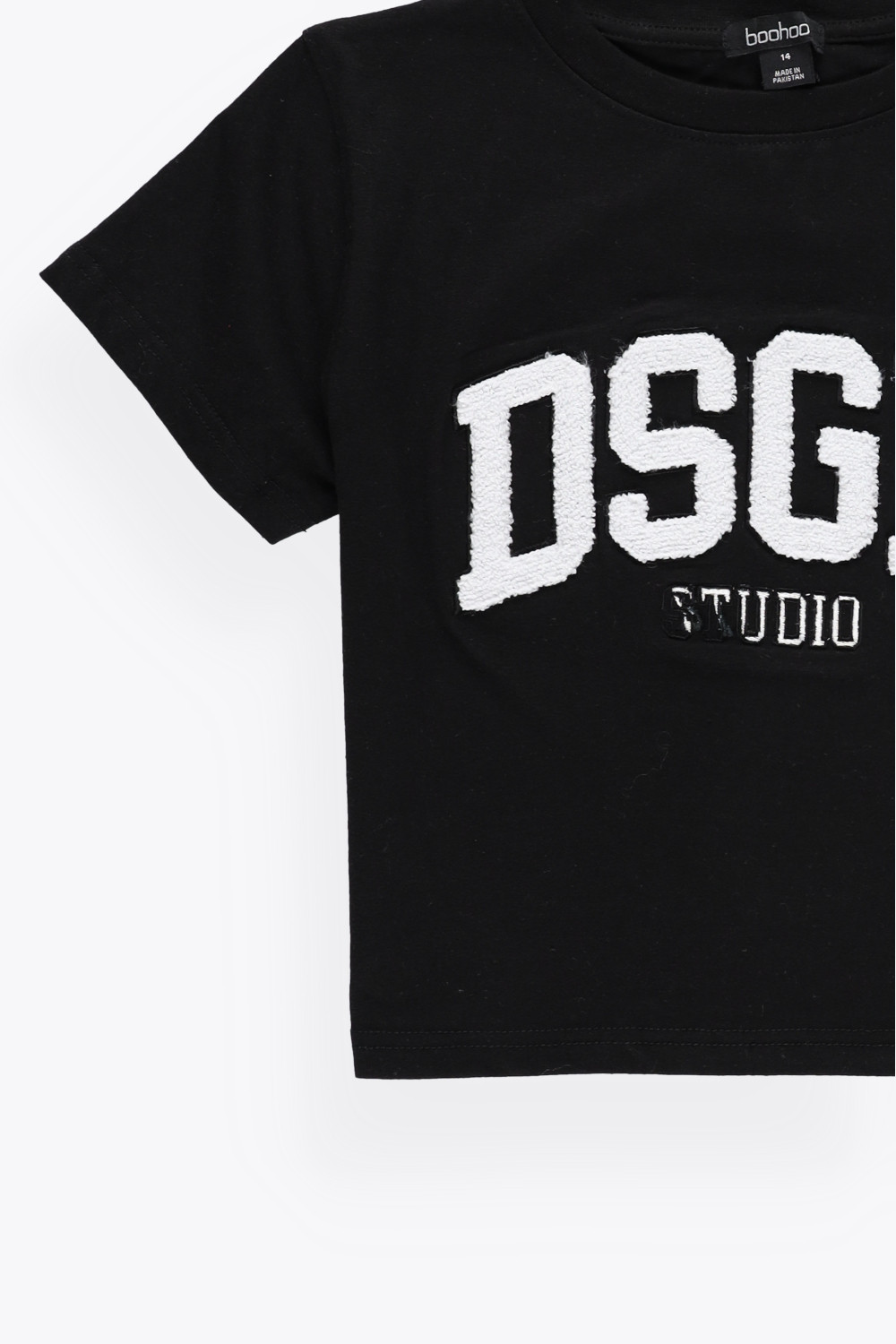 czarny krótki t-shirt DSGN STUDIO 