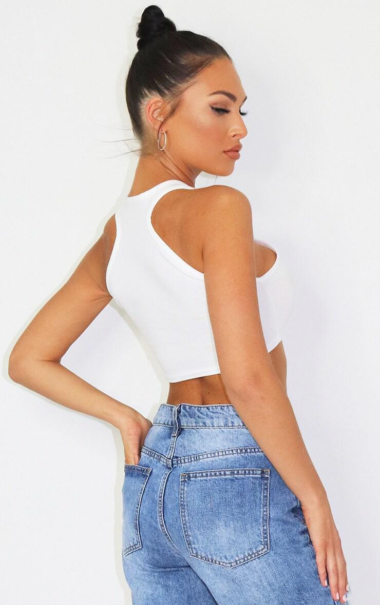 BIAŁY CROP TOP