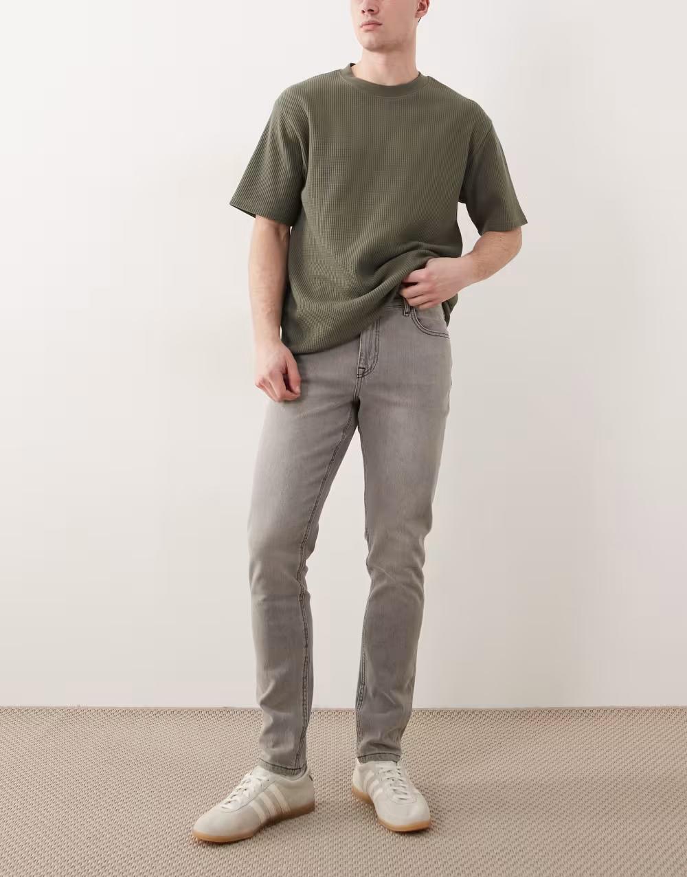 Skinny jeans w kolorze szarym