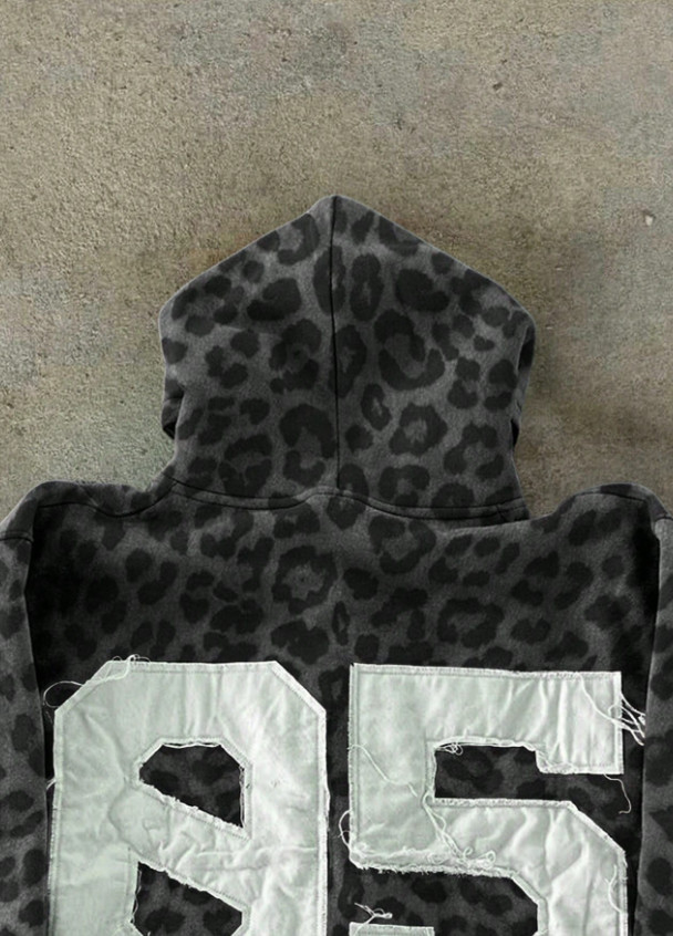 bluza z kapturem animal print