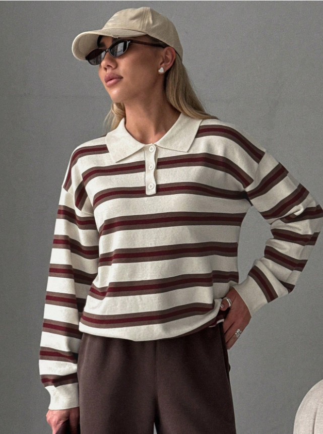 sweter w paski