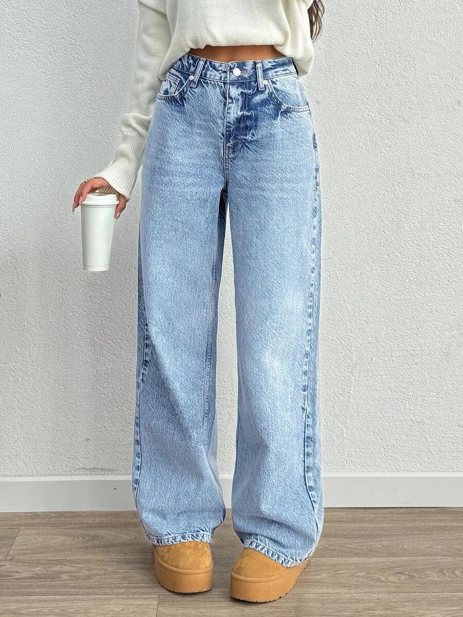 NIEBIESKIE SPODNIE JEANS