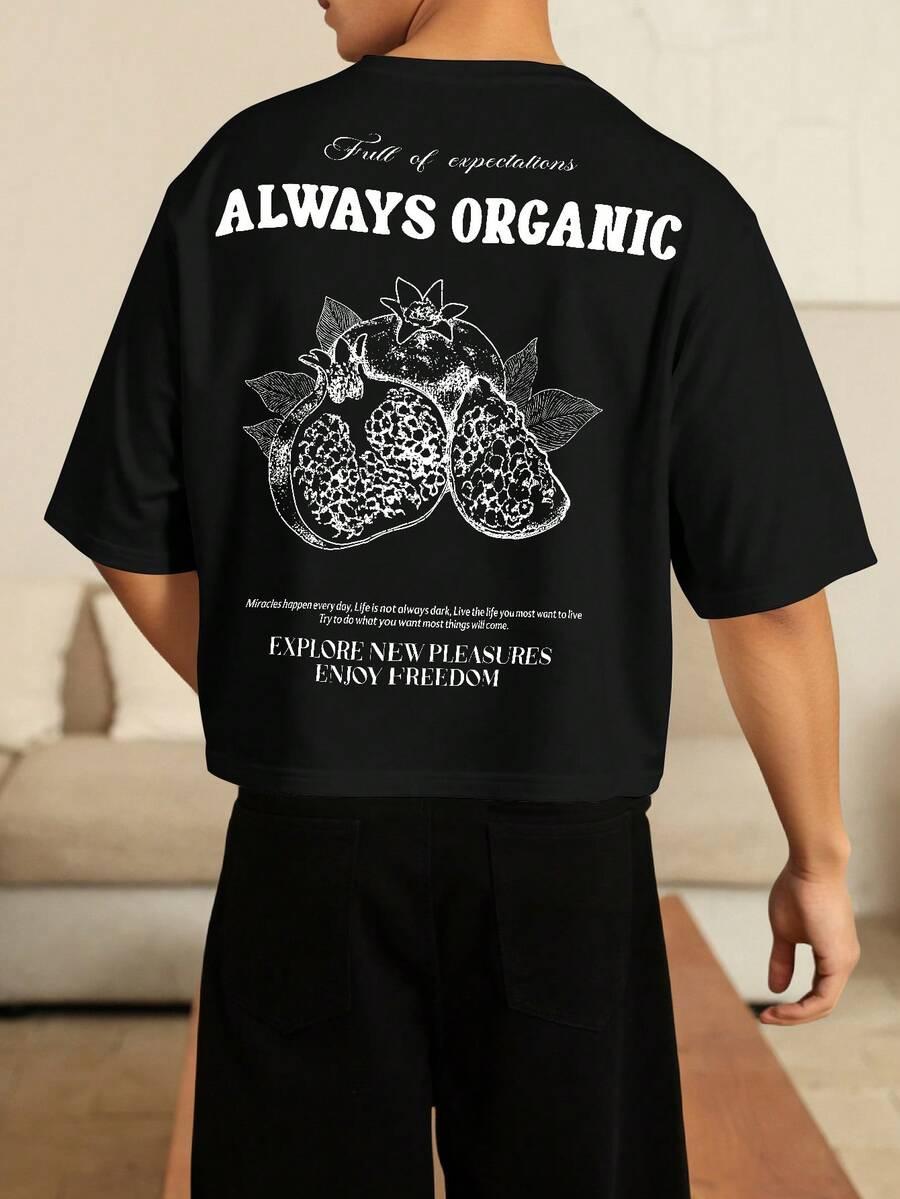 CZARNY T-SHIRT PRINT