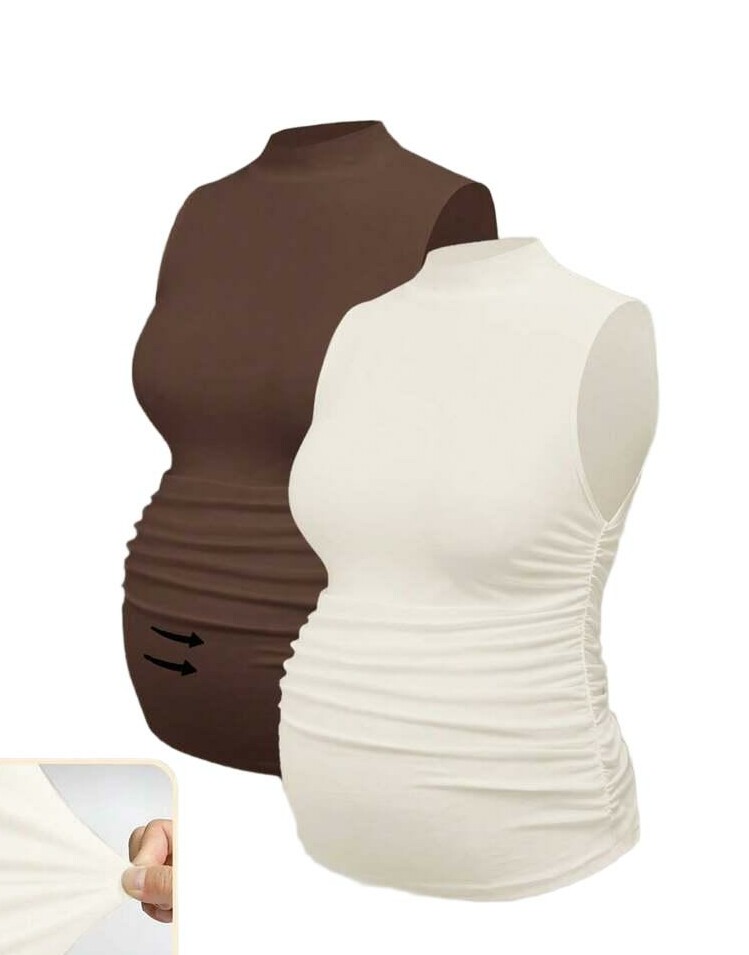 bluzki ciążowy marszczenie 2 pack